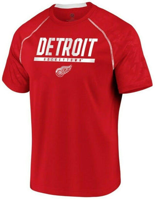 NHL Fanatics Men's T-Shirt Detroit Red Wings Mission Crew neck Tee Red Small