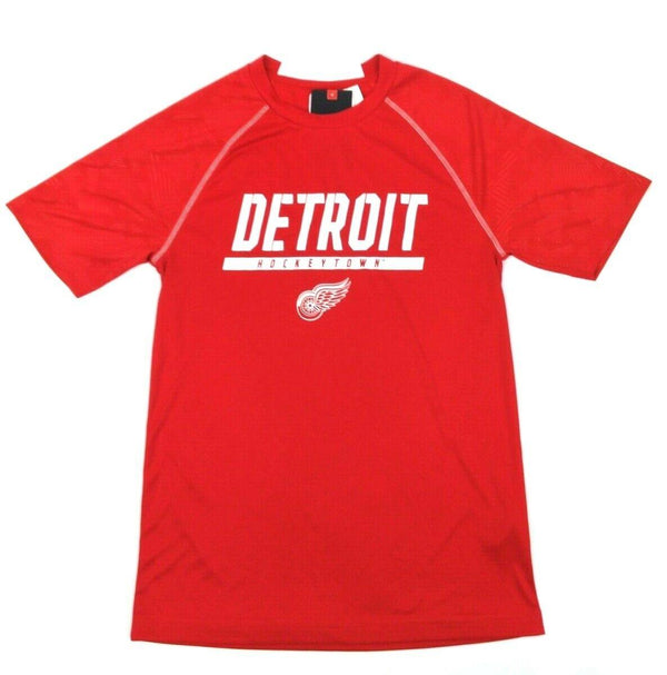 NHL Fanatics Men's T-Shirt Detroit Red Wings Mission Crew neck Tee Red Small