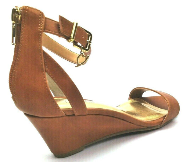 Thalia Sodi Women's Areyana Open Toe Casual Platform Sandals Cognac Size 6.5M