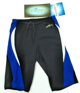 Dolfin Men's Swimwear Chloroban Color Block Jammer Costume Black Size 22