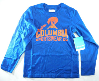 Columbia Youth's Top Baselayer CSC Bear N' Fish Long Sleeve Round Neck Blue S