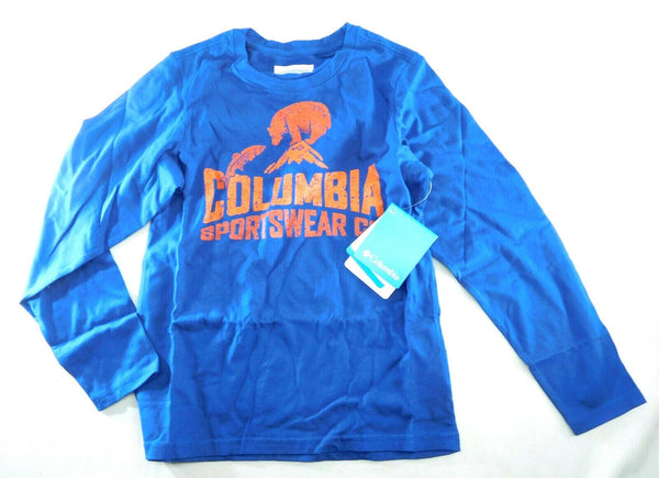Columbia Youth's Top Baselayer CSC Bear N' Fish Long Sleeve Round Neck Blue S