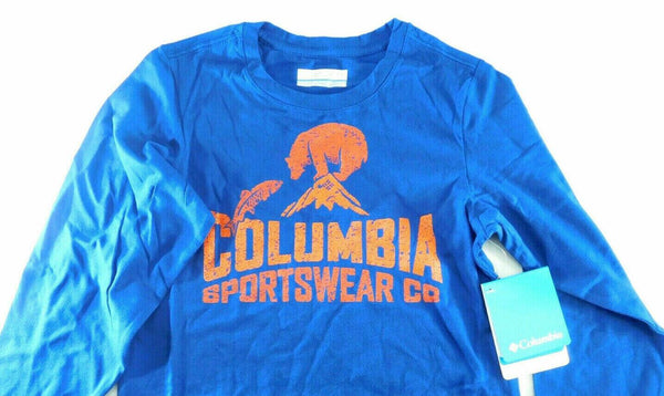 Columbia Youth's Top Baselayer CSC Bear N' Fish Long Sleeve Round Neck Blue S