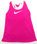 Nike Girl's Tank Top Breathe 2 in 1 Training Top Laser Fuchsia Pink Foam New
