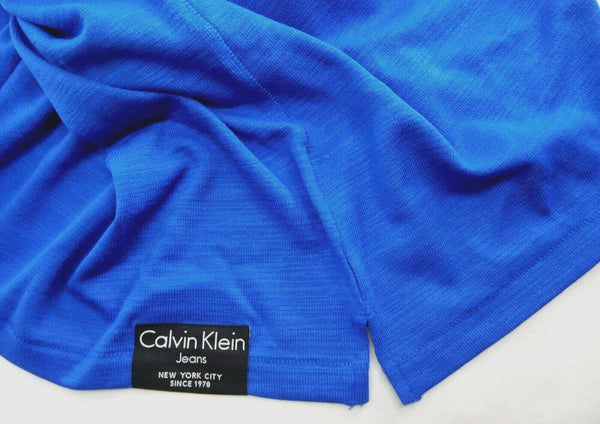 Calvin Klein Women's Jeans Tank Top Racerback Sleeveless Jewel Neck Vest Blue XL