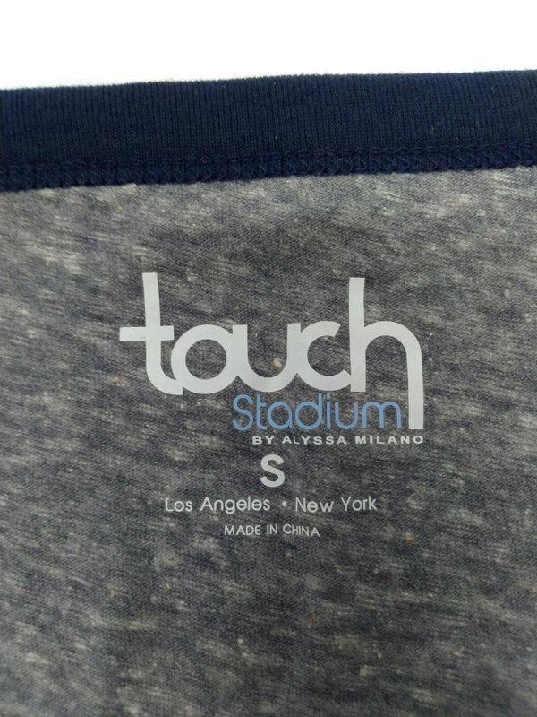 Touch by Alyssa Milano Women's T-Shirt Michigan Wolverines Sequin Grey Small