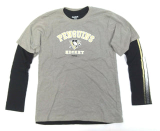 Pittsburgh Penguins Reebok Boys T-Shirt Long + Short Sleeve Combo Youth Large