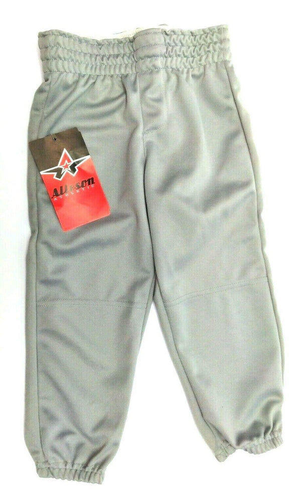 Alleson Unisex Youth Baseball Softball Pants Athletics Pull Up Grey