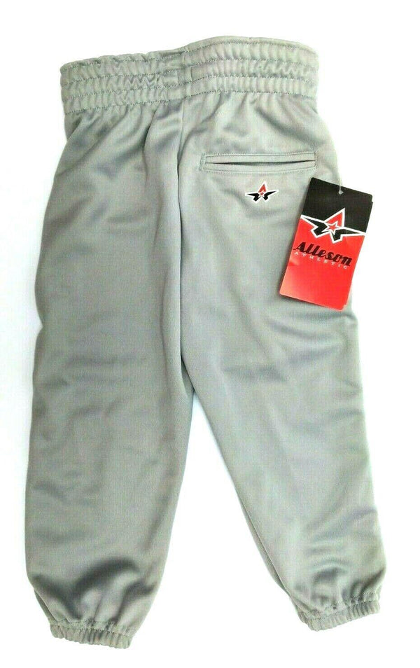 Alleson Unisex Youth Baseball Softball Pants Athletics Pull Up Grey
