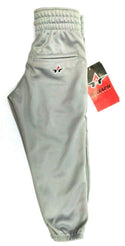 Alleson Unisex Youth Baseball Softball Pants Athletics Pull Up Grey