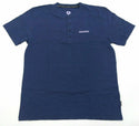 Gongshow Men's T-Shirt Under the Radar Half Button Short Sleeve Purple New