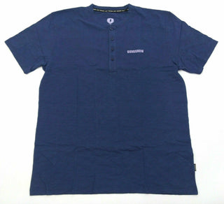 Gongshow Men's T-Shirt Under the Radar Half Button Short Sleeve Purple New