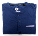 Gongshow Men's T-Shirt Under the Radar Half Button Short Sleeve Purple New