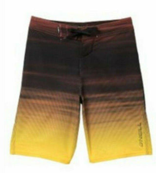 O'Neill Boy's Board Shorts Mysto Adjustable Tie Waistband Superfreak Ombre New