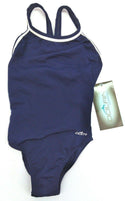 Dolfin Women's Swimming Tank Solids High Neck Costume Midnight Navy Size 30