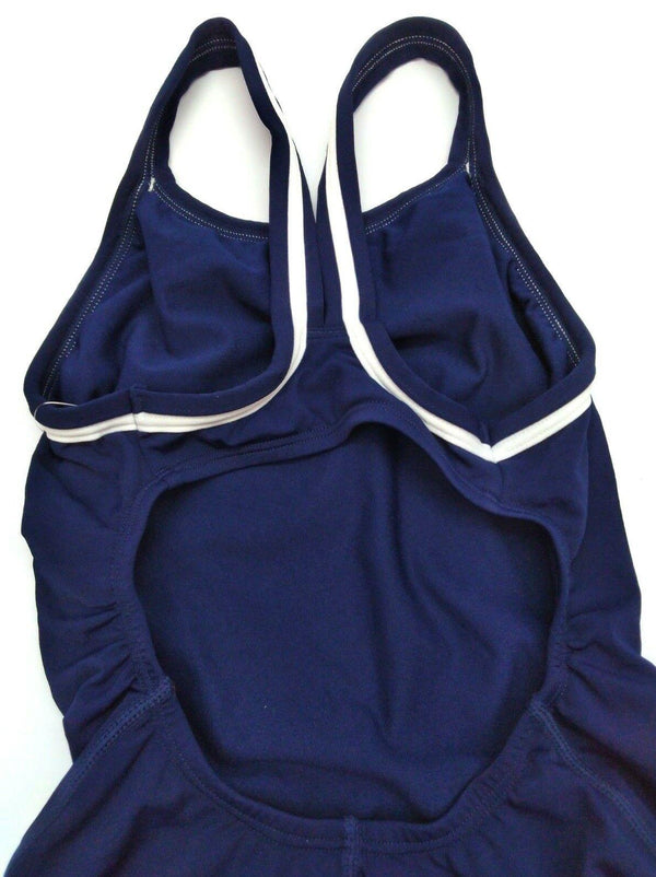 Dolfin Women's Swimming Tank Solids High Neck Costume Midnight Navy Size 30