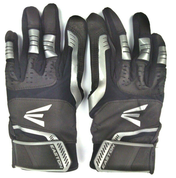 Easton Youth Boys' Baseball Batting Gloves Gametime Elite Grey Black Small