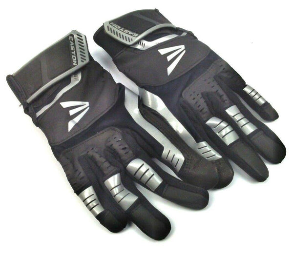 Easton Youth Boys' Baseball Batting Gloves Gametime Elite Grey Black Small