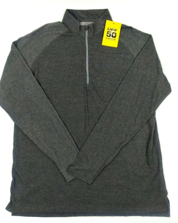Field & Stream Men's Top Deep Runner 1/4 Zip Long Sleeve Charcoal Heather XL