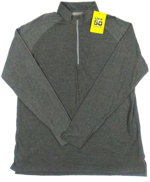 Field & Stream Men's Top Deep Runner 1/4 Zip Long Sleeve Charcoal Heather XL