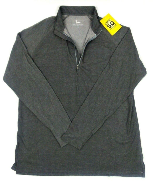 Field & Stream Men's Top Deep Runner 1/4 Zip Long Sleeve Charcoal Heather XL