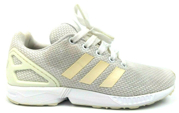 Adidas Kid's Sport Shoes Originals Lightweight Lace Up White ZX FLux J Size 3.5