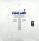 Team England World Cup Men's T-Shirt Soccer Federation One Team White Small New