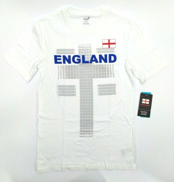 Team England World Cup Men's T-Shirt Soccer Federation One Team White Small New