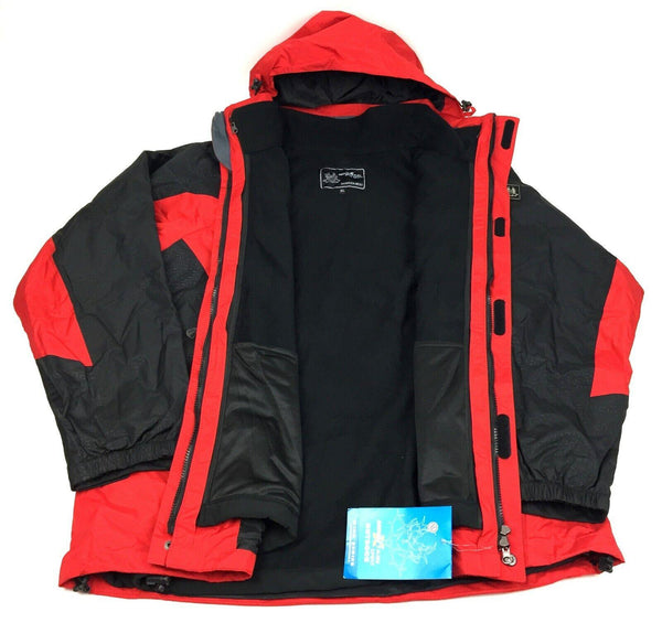 X-Mountain Spirit Men's Winter Jacket 3in1 Waterproof Breathable Red Coat XL New