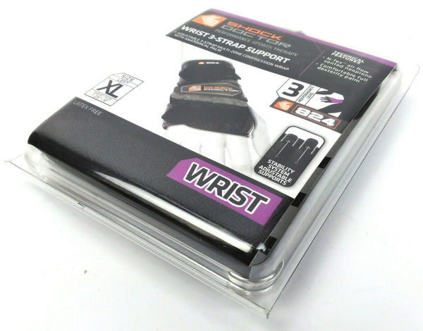 Shock Doctor Adjustable 3-Strap Wrist Compression Wrap with Anatomical Palm