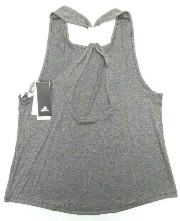 Adidas Women's Tennis Top Tank Club Tie-Back Dark Grey Heather Medium New