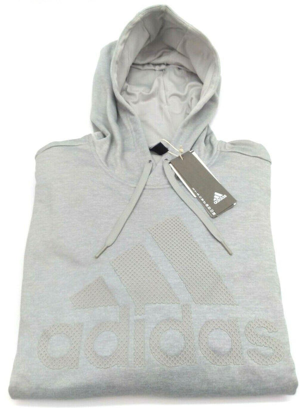 Adidas Men's Hoodie Team Issue Fleece Athletic Pullover Logo Grey Size 2XL