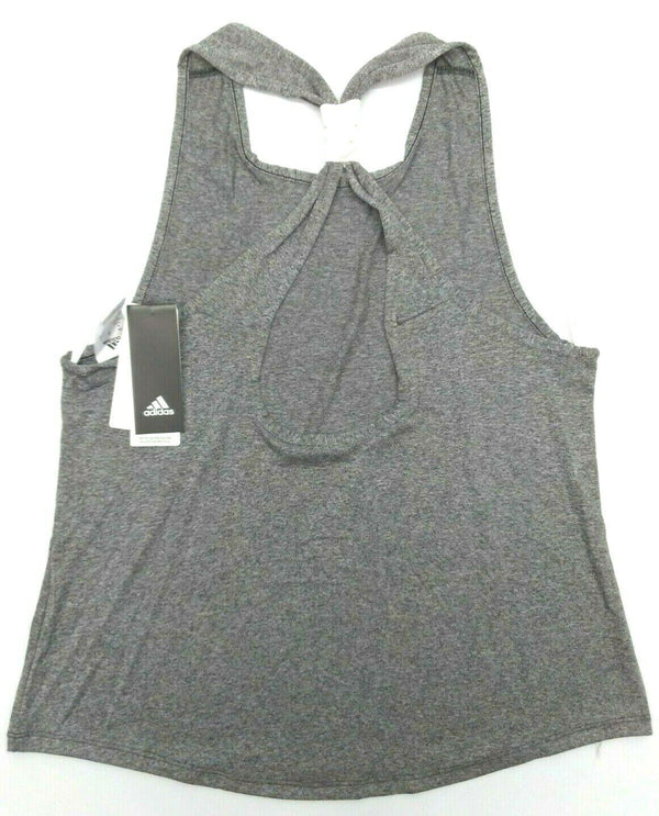 Adidas Women's Tennis Top Tank Club Tie-Back Dark Grey Heather Medium New