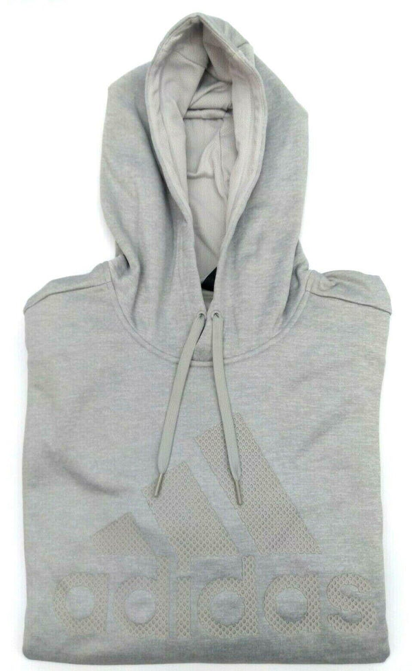 Adidas Men's Hoodie Team Issue Fleece Athletic Pullover Logo Grey Size 2XL