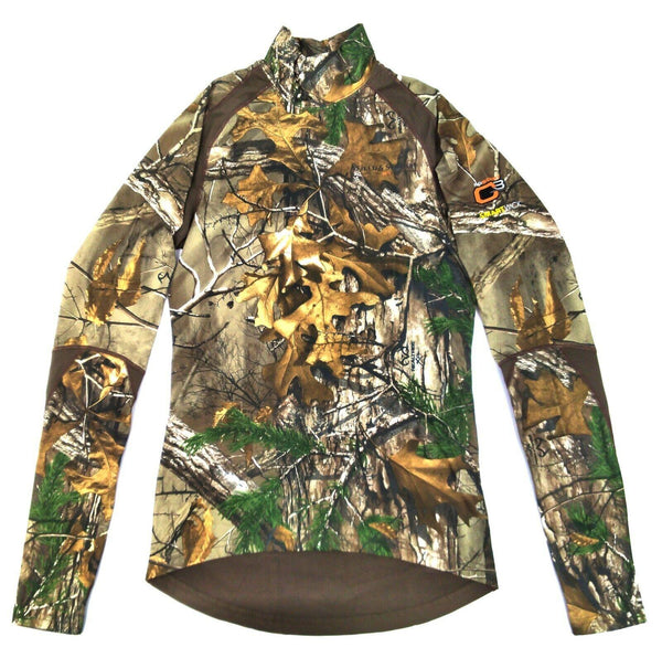 Field & Stream Women Base Layer Jersey Defense Midweight Mock Neck Realtree Xtra