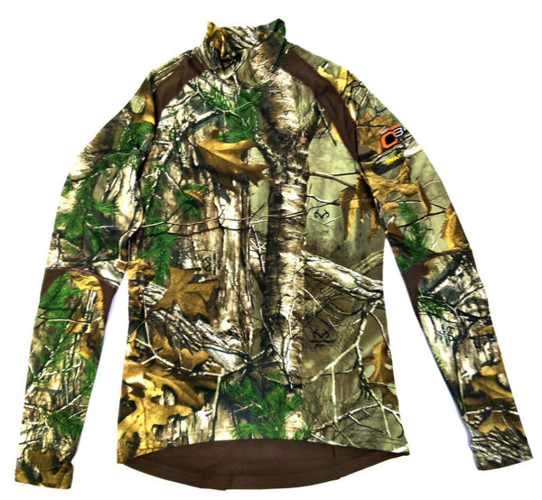 Field & Stream Women Base Layer Jersey Defense Midweight Mock Neck Realtree Xtra