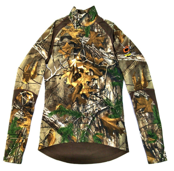 Field & Stream Women Base Layer Jersey Defense Midweight Mock Neck Realtree Xtra