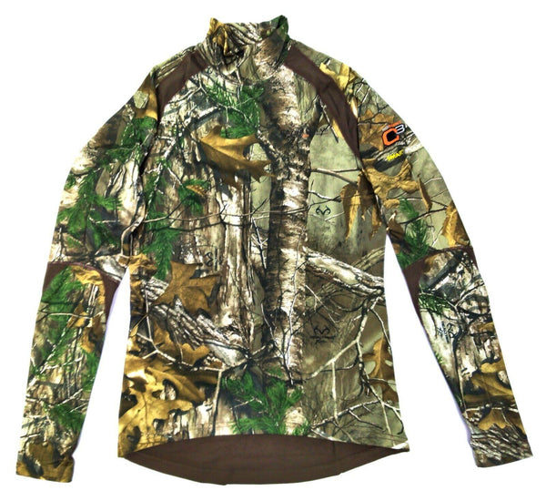 Field & Stream Women Base Layer Jersey Defense Midweight Mock Neck Realtree Xtra