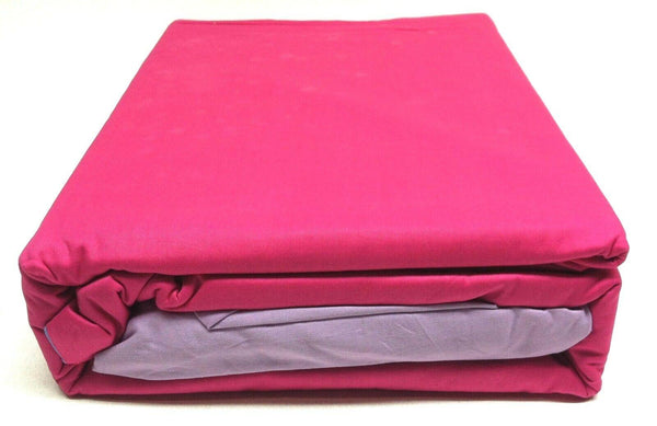 Homehug Duvet Cover Set 300 Thread Count Bright Candy Color Dark Pink New