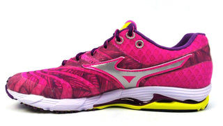Mizuno Women's Running Shoe Lightweight Lace-up Wave Sayonara Pink Silver Purple