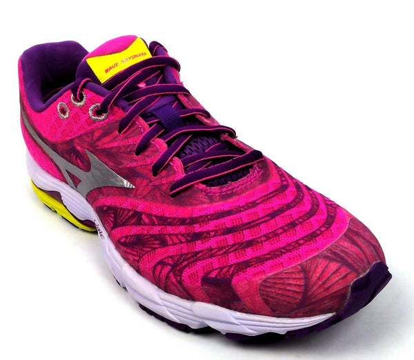 Mizuno Women's Running Shoe Lightweight Lace-up Wave Sayonara Pink Silver Purple