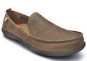 Spenco Men's Shoes Siesta Leather Slip On Slide Taupe Oiled Full Grain