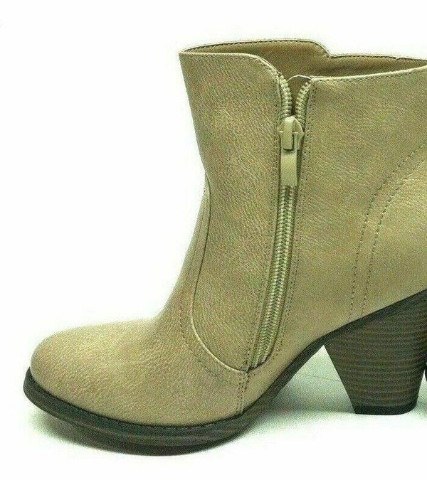 Room of Fashion Luxe 01 Women's Fashion Ankle Boots Beige Size 5.5