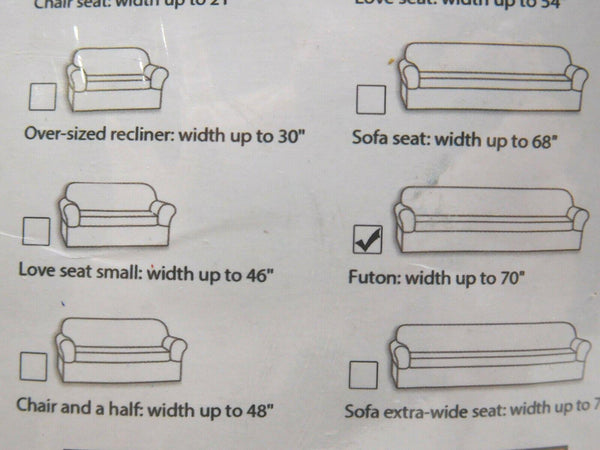 Reversible Sofa Cover 70" Furniture Protector Rose Home Fashion Chocolate Beige