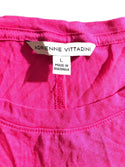 Adrienne Vittadini Women's Top Sleeveless Hi-Low Hem Berry Pink Large