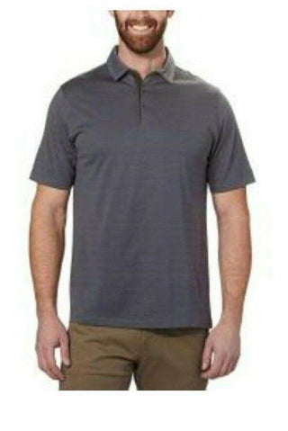 Kirkland Signature Men’s Polo Shirt Short Sleeve Collared T-Shirt Grey Large New