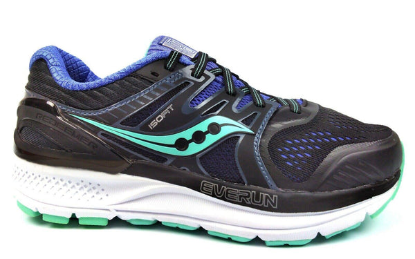 Saucony Women's Running Shoes Redeemer ISO 2 Everun Mesh Upper Black Aqua Violet