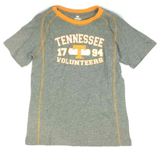 Youth Crew Neck T-Shirt Colosseum Tennessee Volunteers Short Sleeve Tee Grey New
