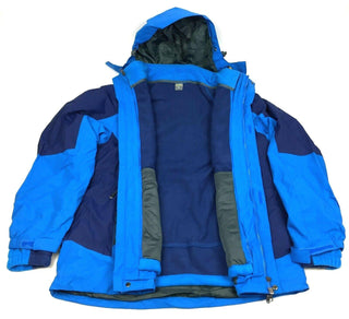 Men's Winter Jacket Waterproof Windbreaker Full Zip Moheen Outdoor Coat Blue XL
