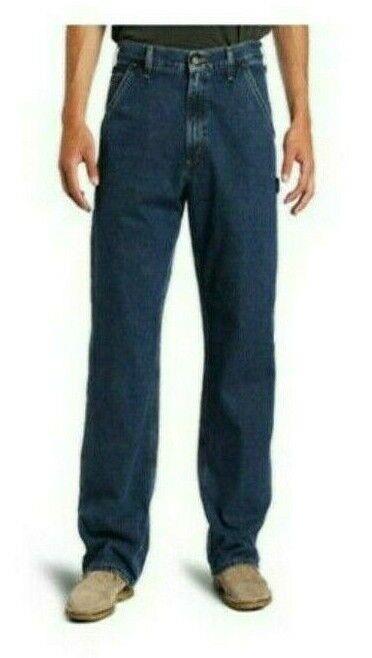 Carhartt Men's Denim Work Pants Loose Original Fit Straight Leg Dungaree New